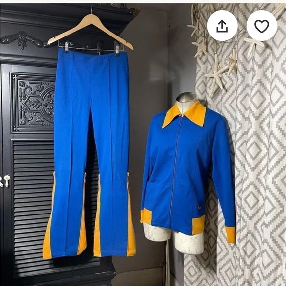 Vintage 60s 70s Adidas Schwahn Bell Bottom Track Suit
Jacket And Pants 42 - Picture 2 of 9